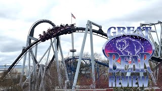 Great Bear Hersheypark Review A Really Good BampM Inverted Roller Coaster [upl. by Halilak890]