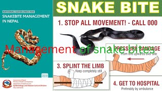 complete treatment of snakebite as per National guidelines of Nepal 2019  EDCD study along [upl. by Ayerf647]