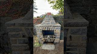 Fireplace Makeover👀Outdoor Fireplace Repair construction diy relaxing informative [upl. by Trocki]