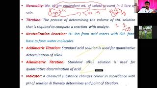 4 BSc III Titrimetric AnalysisImp terms [upl. by Ateekahs877]