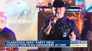 Communism vs freedom Flagstock party for UNC flag defenders draws hundreds takes political turn [upl. by Einomrah]