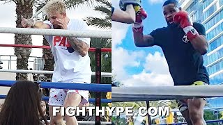 JAKE PAUL VS TYRON WOODLEY II SIDEBYSIDE REMATCH TRAINING IMPROVEMENTS COMPARISON [upl. by Wendy]