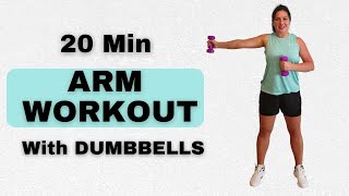 20 MIN TONED ARMS Workout  With Dumbbells  No Repeats [upl. by Anaibib]