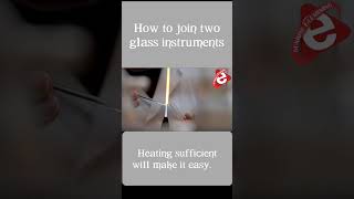 How to connect two glass instrument shorts glassblowing blowingart [upl. by Attem]