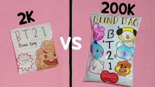 BT21 blindbag 2k vs 200k  ASMR VIDEO [upl. by Line]