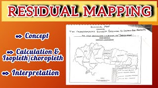 Residual Mapping  Calculation of Predicted valuey  Drawing of IsoplethChoropleth [upl. by Aralc]