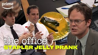 Jims Famous Stapler In Jello Prank  The Office  Prime Video [upl. by Llenrub]