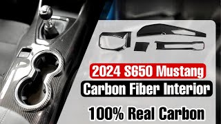 2024 Ford Mustang Carbon Fiber Interior  s650 Mustang GT [upl. by Sewellyn]