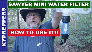 Sawyer Mini Water Filter How to use it [upl. by Palladin]