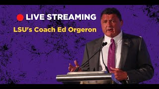 LSU head coach Ed Orgeron speaks at BR Rotary Club [upl. by Nitnilc]