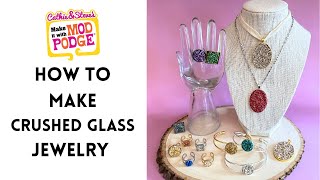 How to Make Crushed Glass Jewelry [upl. by Arakihc]