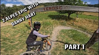 Part one lapping with ​⁠dannyhart at bike park 2 alpes [upl. by Neerol]