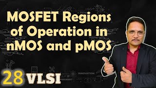 MOSFET Regions of Operation with nMOS and pMOS  VLSI by Engineering Funda [upl. by Ilrac]