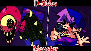 FNF MOD Remix Friday Night Funkin DSides  Monster VS BF [upl. by Alag]