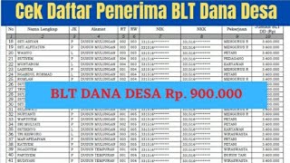 CEK NAMA² PENERIMA BLT DANA DESA Rp 900000 Apakah Kamu Termasuk PenerimaTidak [upl. by Laspisa569]