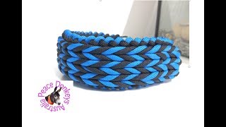 Modified Sanctified two colour centre chain paracord dog collar instructions [upl. by Maribeth]