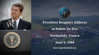 President Reagans Inspiring Speech at Pointe du Hoc on the 40th Anniversary of DDay [upl. by Marco]