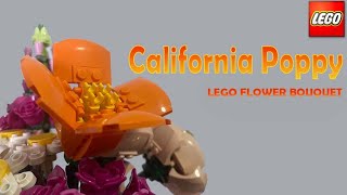 Lego Flower Bouquet  California Poppy [upl. by Hoffer]