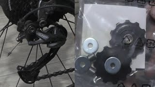 Замена роликов на заднем переключателе скоростей Shimano ALTUS RDM2000 9 скоростей [upl. by Akira852]