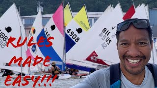 THE FOUR MUST KNOW RULES to Begin Sailboat Racing  Sunfish Optimist Laser Flying Scot Keel Boats [upl. by Doralyn]