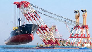 Life Inside the Worlds LARGEST CRANE Lifting Heaviest Objects with a Giant Ship Crane [upl. by Ahseiyn]