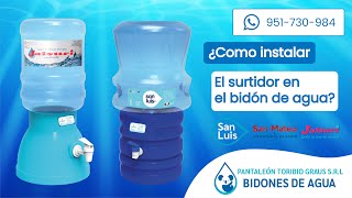 ¿Cómo instalar el surtidor en el bidón de agua [upl. by Malarkey587]