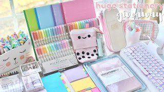 Huge school supplies haul ✨ stationery giveaway 2021 [upl. by Aneel]