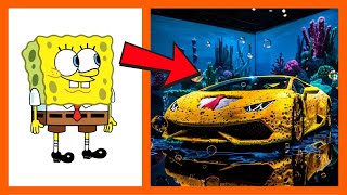 SpongeBob SquarePants But Turned Into Lamborghini 🚗 All Characters 🔥 2024 ✨ [upl. by Arved]