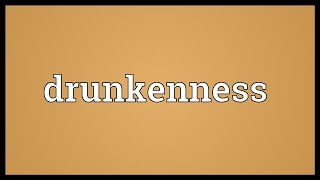 Drunkenness Meaning [upl. by Keelby]