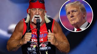 Hulk Hogan déchire son Tshirt et appelle Trump son « héros » à la RNC [upl. by Philippa]