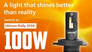 Unboxing and Review Philips Ultinon Rally 3550 LED 100W🔥 [upl. by Ylen]