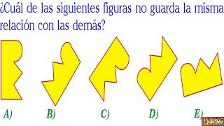 Psicotécnico  Figura Discordante o Término Excluído Ejercicios Resueltos [upl. by Leumas]