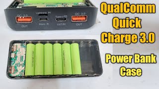 Qualcomm Quick Charge 30 Power Bank Case with 8 pcs Power Bank Case Unbox Review [upl. by Hewett]