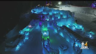 First look at New Hampshire Ice Castles [upl. by Ylrebmic]