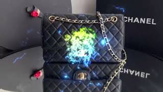 Bolsa Chanel Classic Flap 255 Preta Couro Lamboskin Legitimo [upl. by Thirzi]