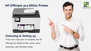 HP Officejet Pro 8022e printer setup  Unbox HP Officejet Pro 8022e printer  WiFi setup [upl. by Eened]