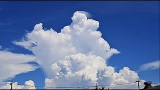 Majestic Cumulonimbus Clouds with Veil and Pileus Clouds【積乱雲が次々と発達！】sky clouds [upl. by Blasius135]