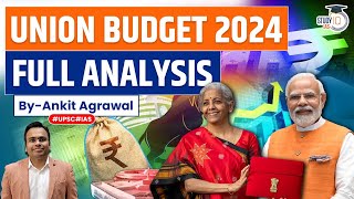 Union Budget 202425  Budget 2024 Highlights in Hindi  Complete Analysis  UPSC Economy  StudyIQ [upl. by Atiloj]