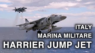 Italian Harrier Jets in Action  Vertical Takeoff and Landing Short Takeoff on Carrier Cavour [upl. by Ileana35]