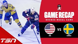 USA vs Sweden  2023 World Juniors Highlights [upl. by Jaenicke993]