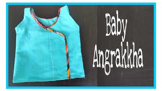 DIY  हिंदी Baby Dress  Angrakha Top Cutting and Stitching  krishna dress  janmashtami special [upl. by Joiner901]