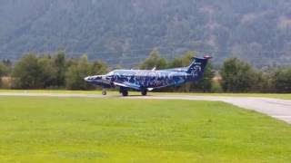 Pilatus PC12 NG quotHans Erniquot Short Field TakeoffLandingLow Pass [upl. by Primrosa]