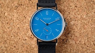 2017 Nomos Ahoi Datum Signalblau Review InDepth Watch Review [upl. by Akemrej]