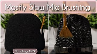 ASMR  Mostly Slow Mic Scratching amp Brushing  Small Paint Brushes  NO TALKING [upl. by Lipscomb]