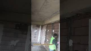 plastering with gypsum [upl. by Brade]