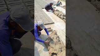 WATER SOILSENT MIXED CLAY AND MADE BRICKS construction shortvideo chefknife  chefknife [upl. by Arakat]