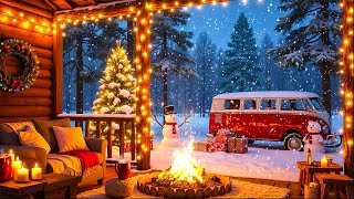 Relaxing Christmas Music Snow Falling ❄️ Cozy Christmas Ambience Music 🎅Christmas Fireplace Ambience [upl. by Irep725]