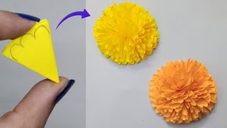 Very Easy Paper Flower CraftHow to Make Paper Flower Step by StepDIY Paper Craft [upl. by Piers]