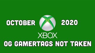 OG XBOX GAMERTAGS NOT TAKEN 1 OCT 6TH 2020 [upl. by Rozanne]