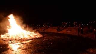 The bonfire at Seltjarnarnes on New Year´s Eve 2013 [upl. by Savory]